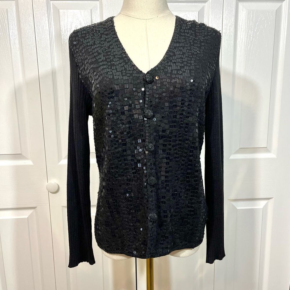 Michael Simon New York Sequin‎ Cardigan Sweater